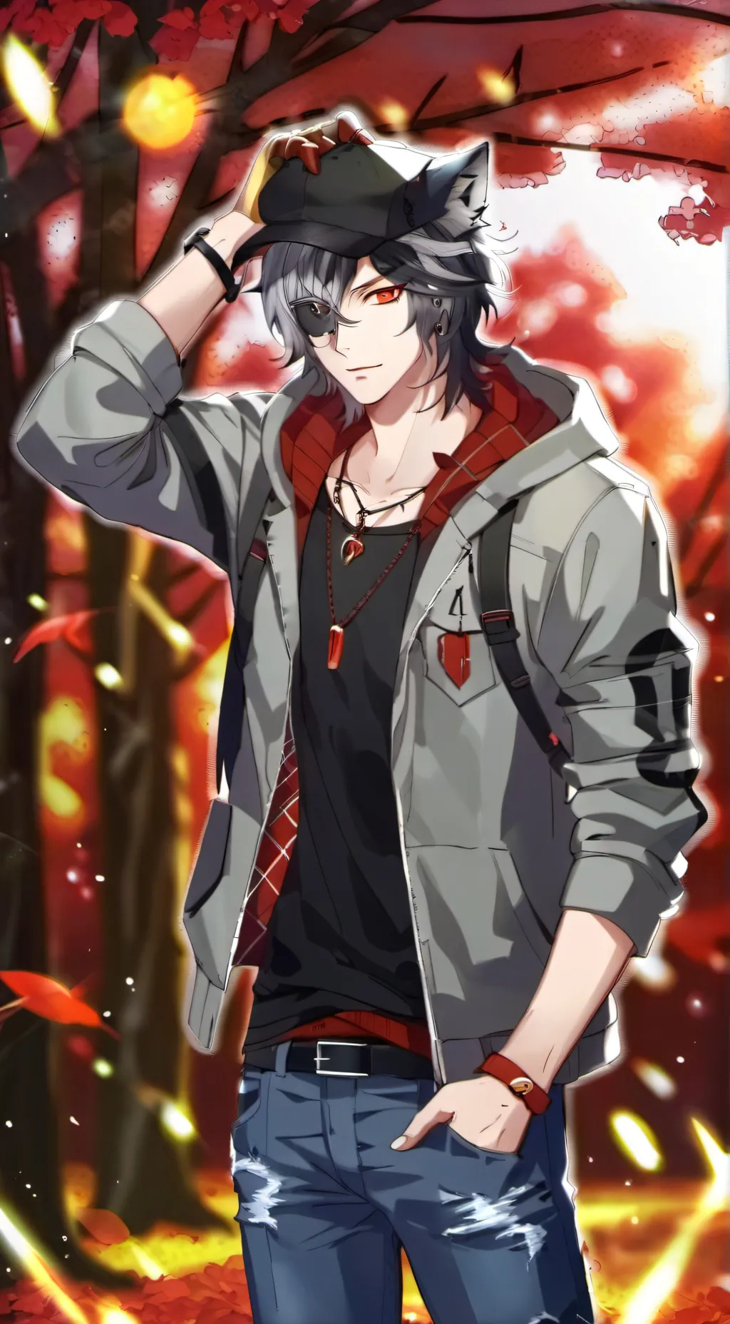 ai character: Hybrid high or sum background