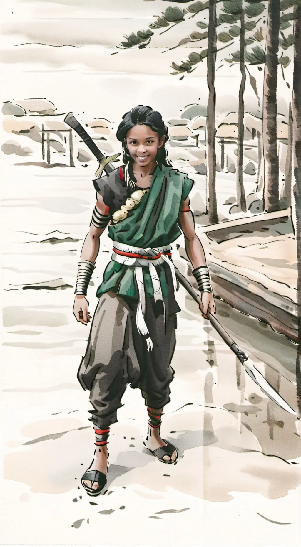 ai character: summer background