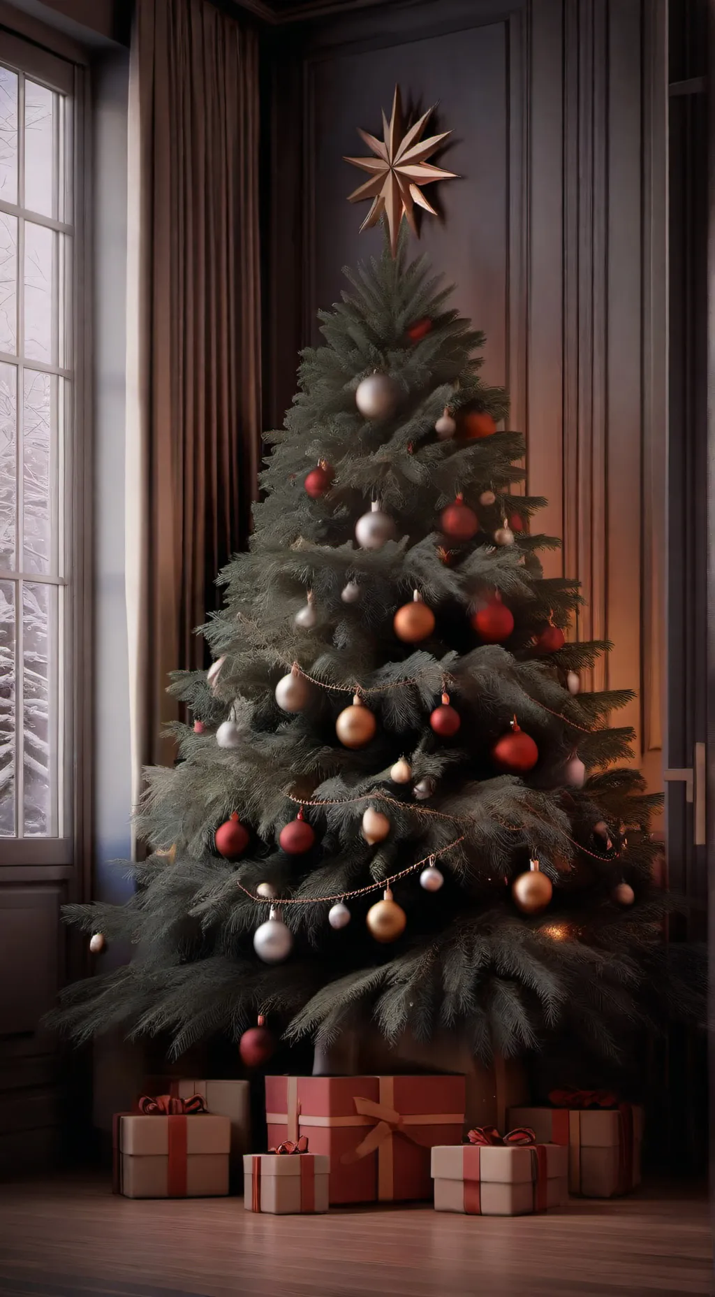 ai character: k crew cristmas background