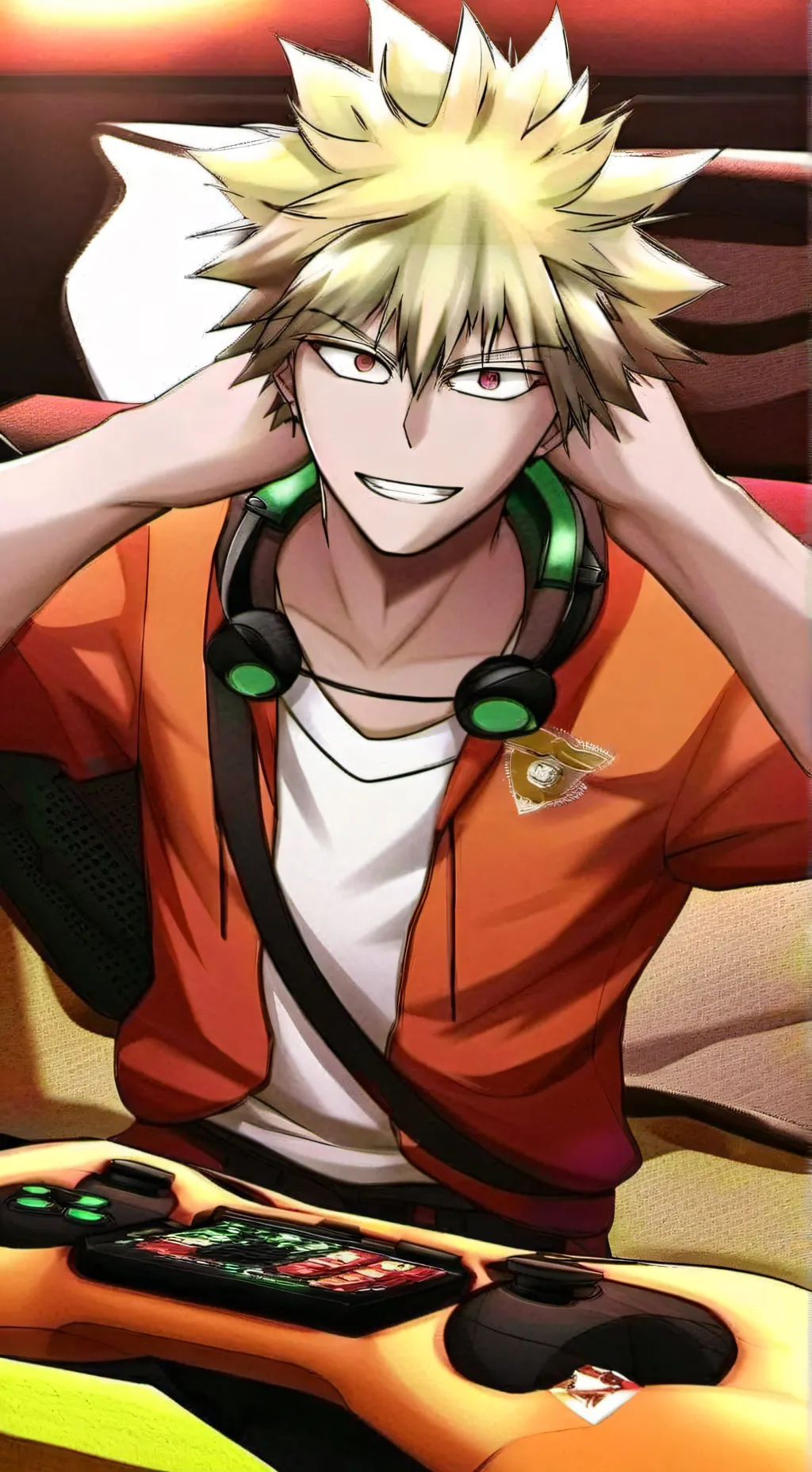 ai character: bakugo gamer background