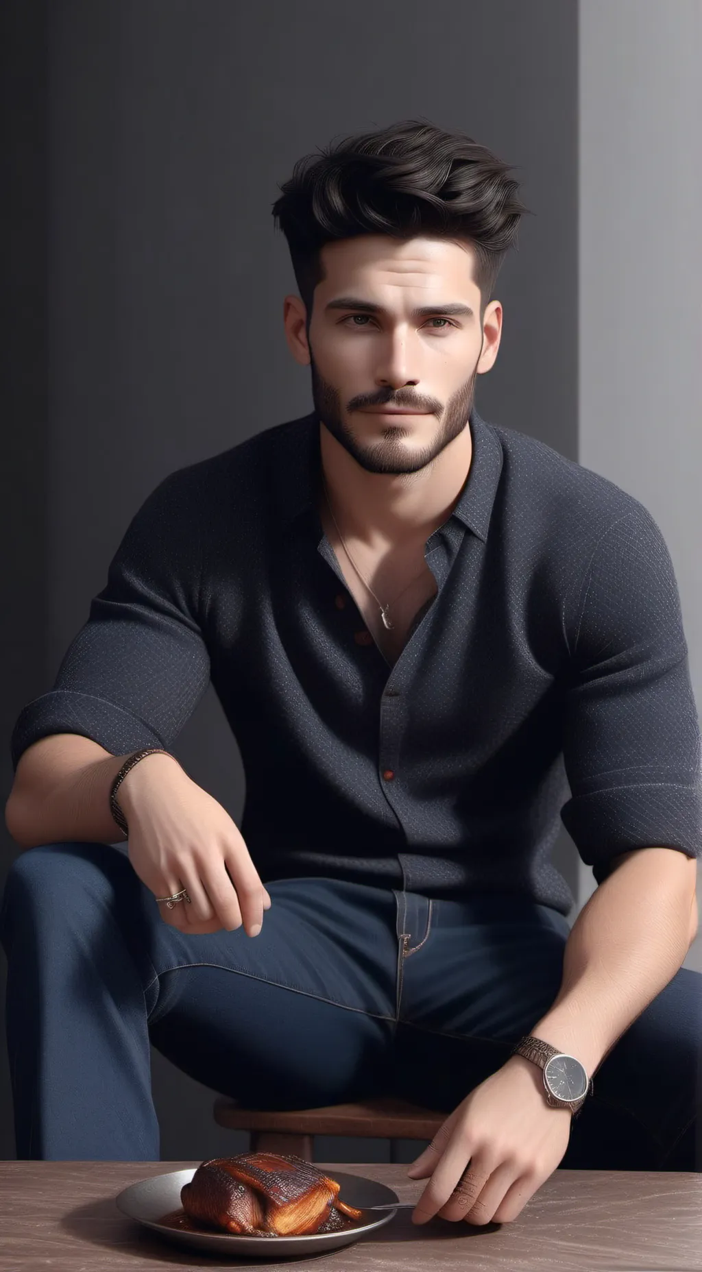 ai character: Adrian (roast god) background