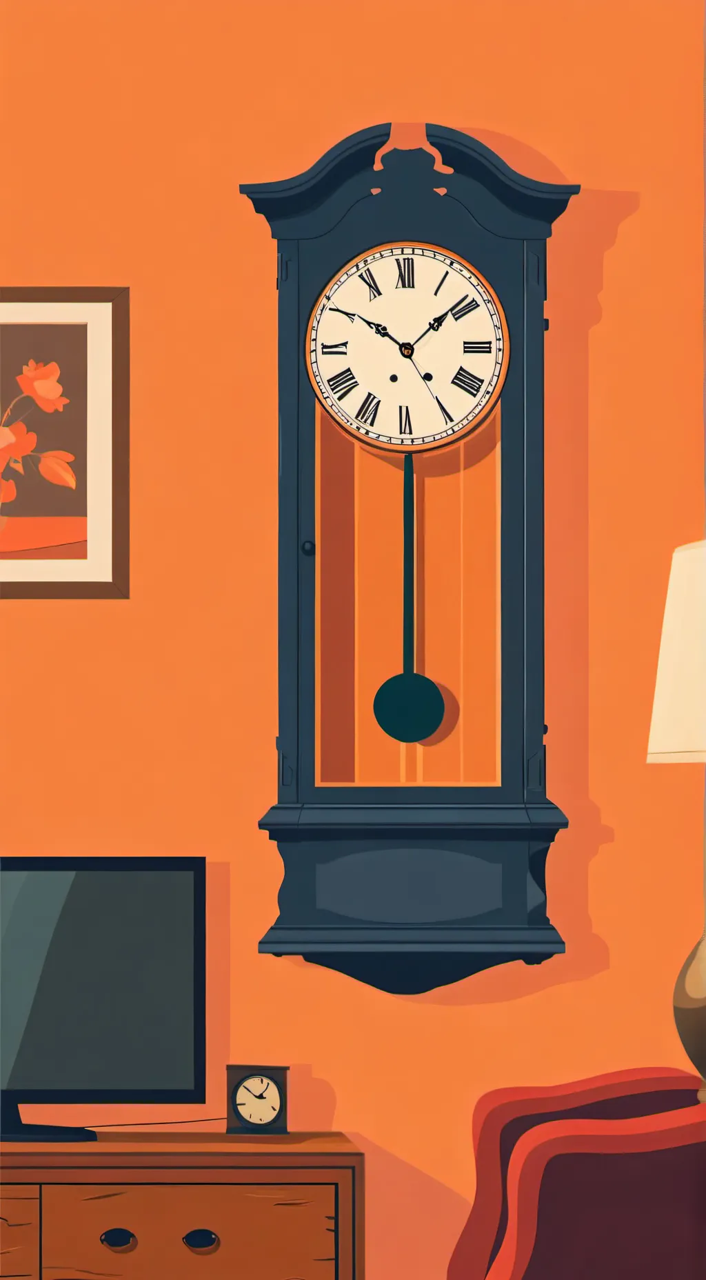 ai character: Clock background