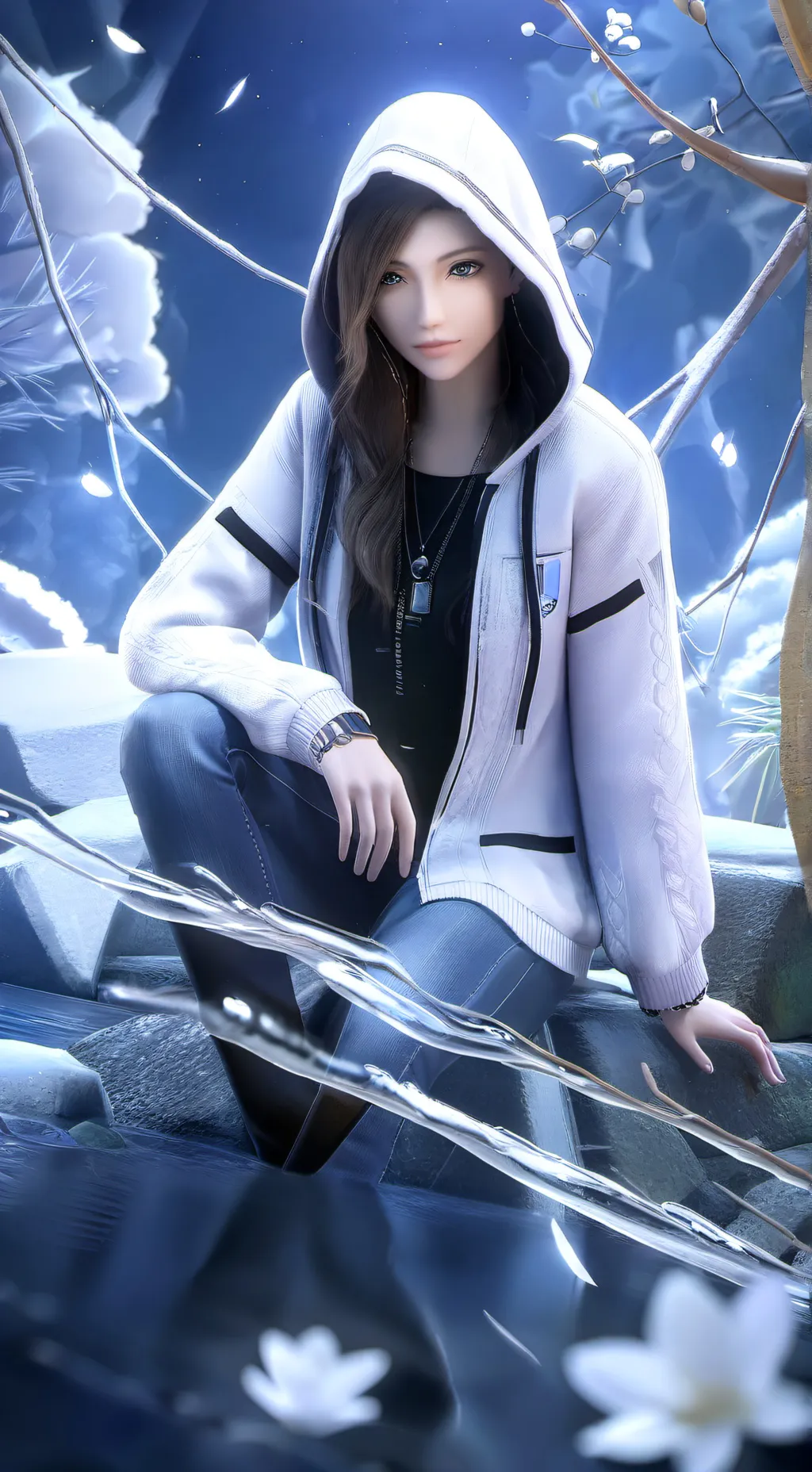 ai character: focus background