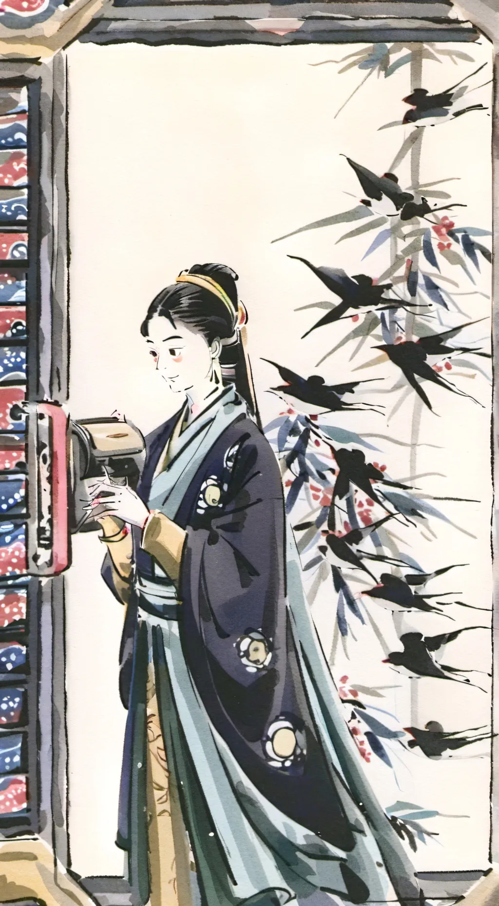 ai character: torturer woman  background