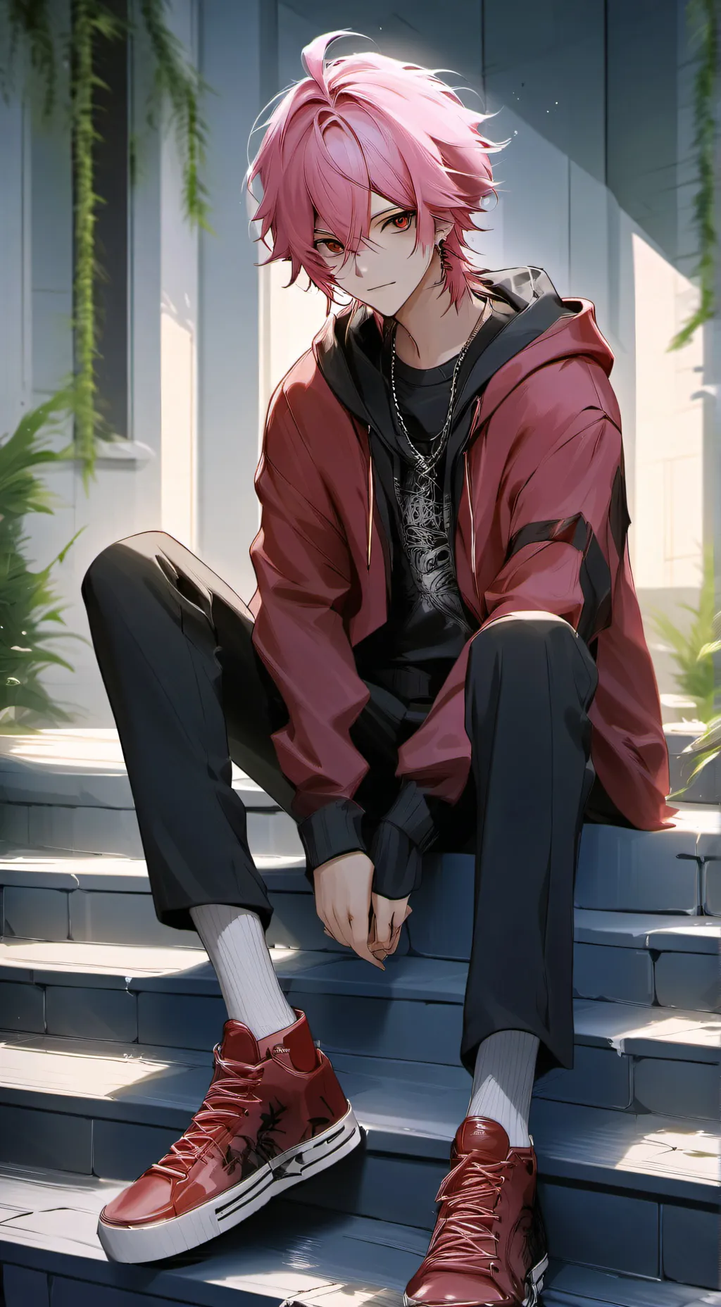 ai character: JJK Shopping background