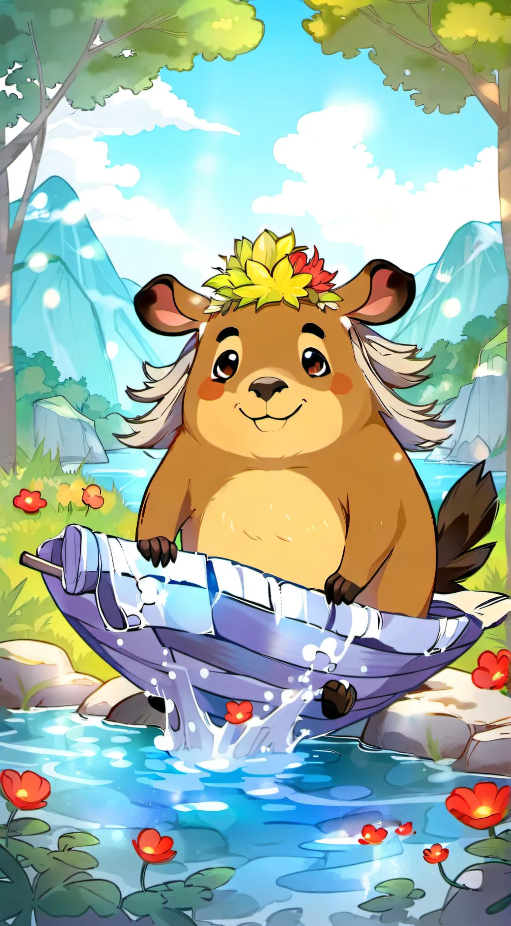 ai character: carpi el capibara background