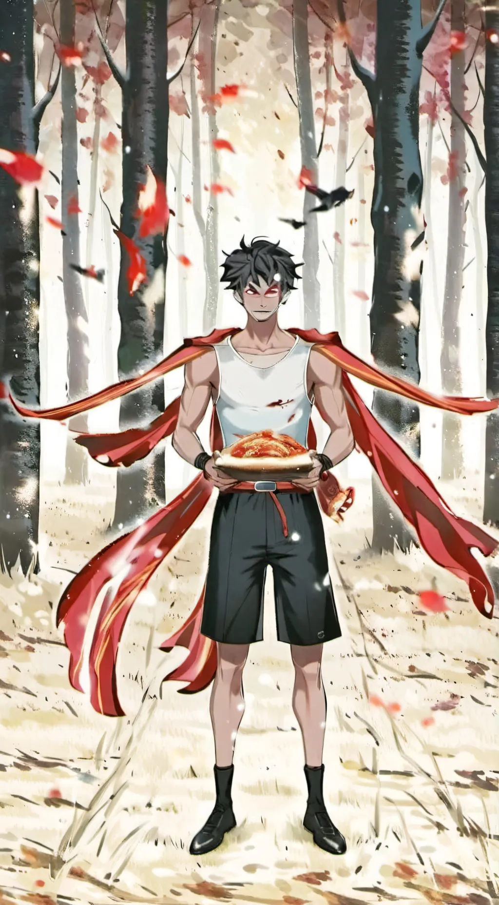 ai character: Bacon x Slender  background