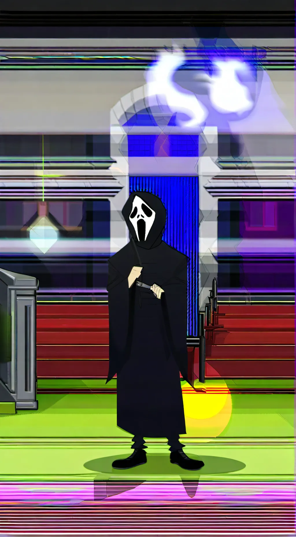 ai character: Billy and Stu  background