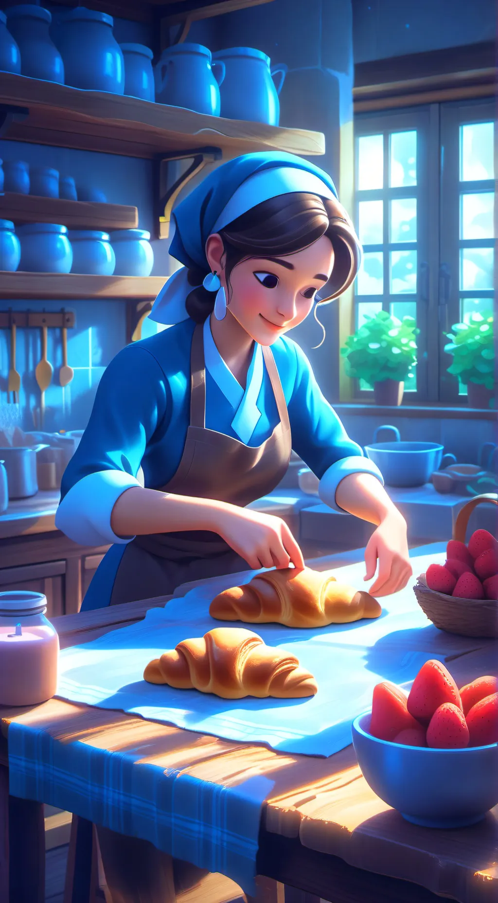 ai character: ds Cafe background