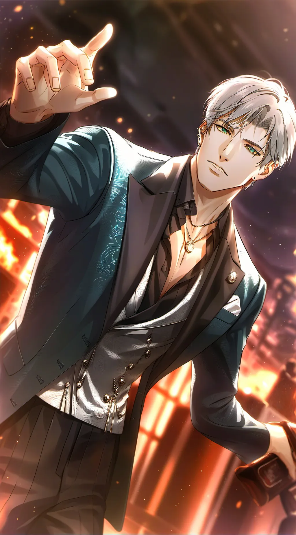 ai character: aramna .Mrs goozie background