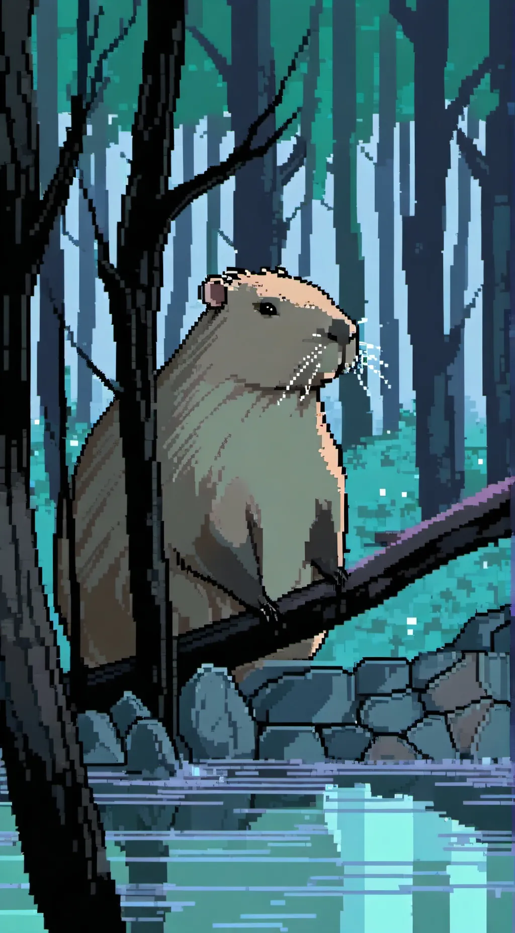 ai character: capybara background