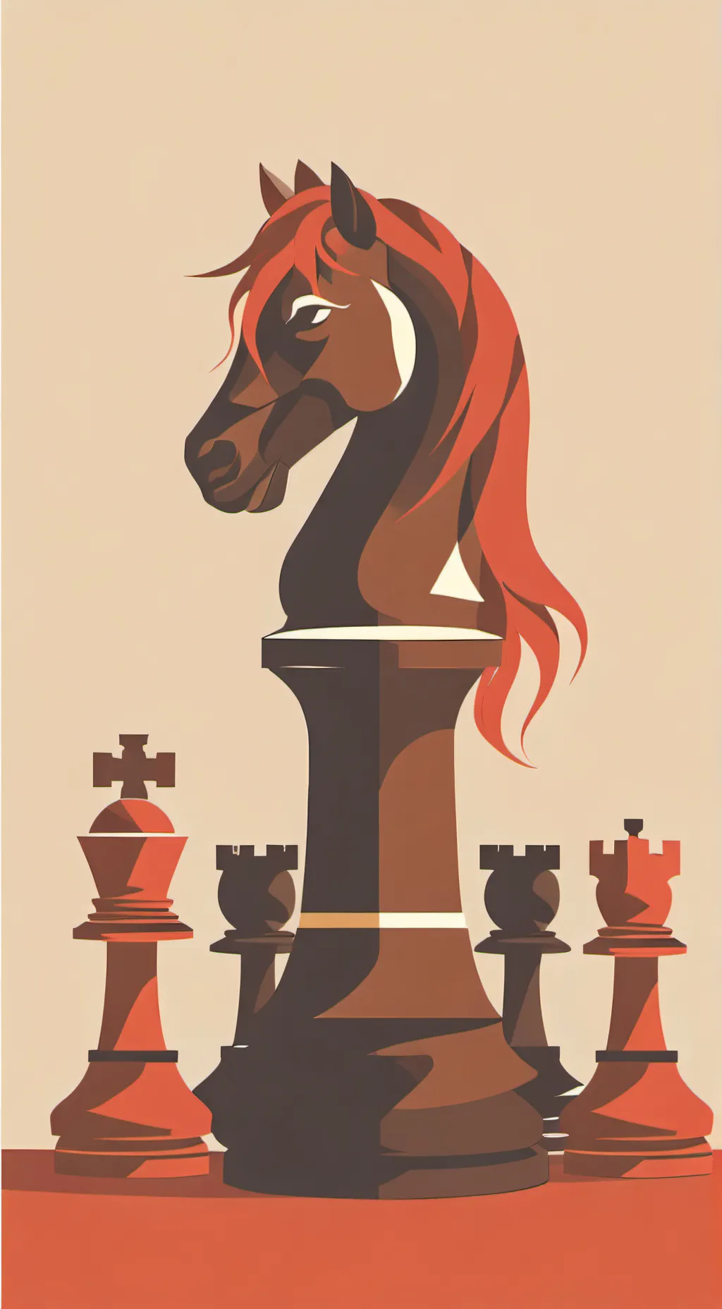 ai character: Knight chess evil  background