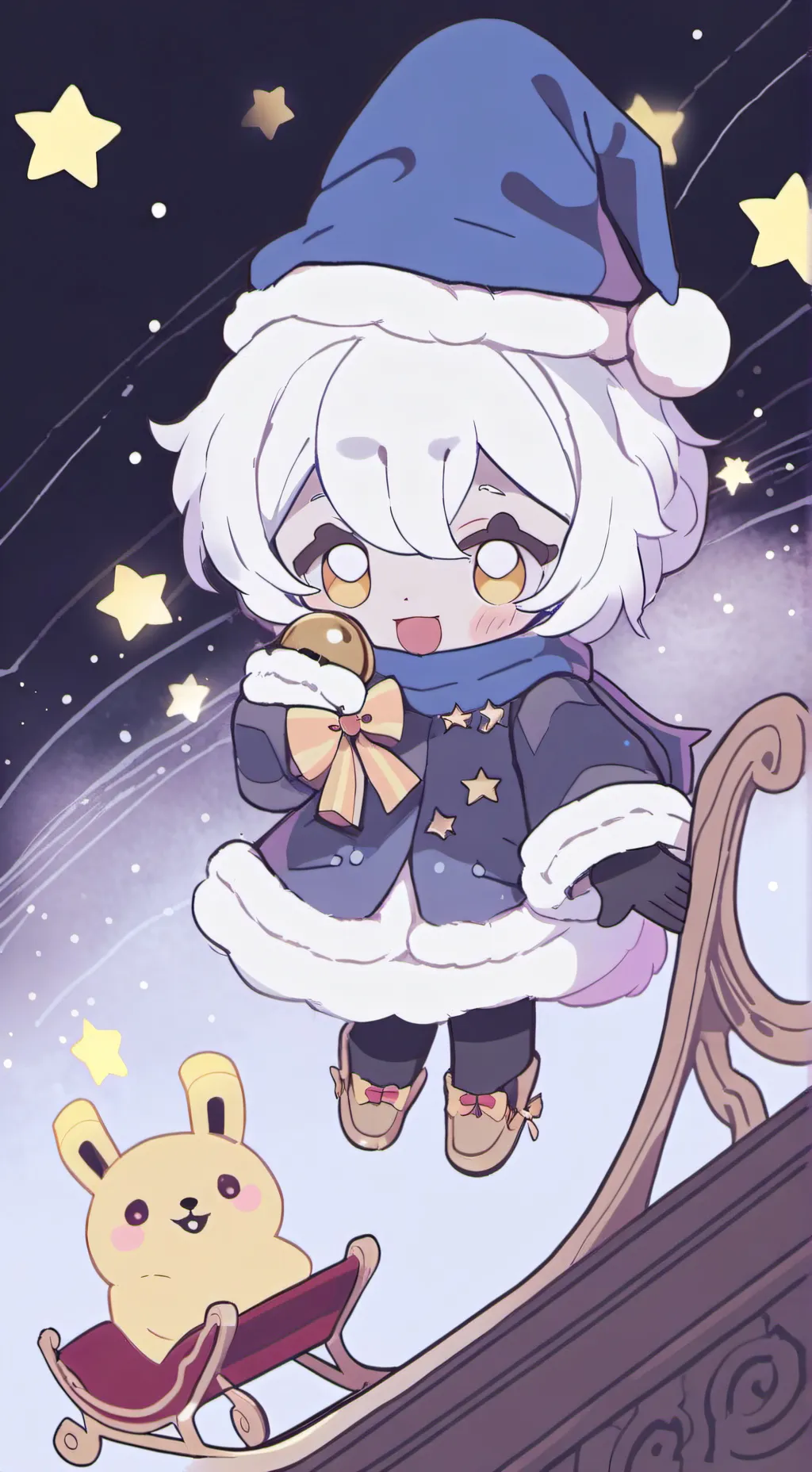 ai character: sunrise & moondrop background