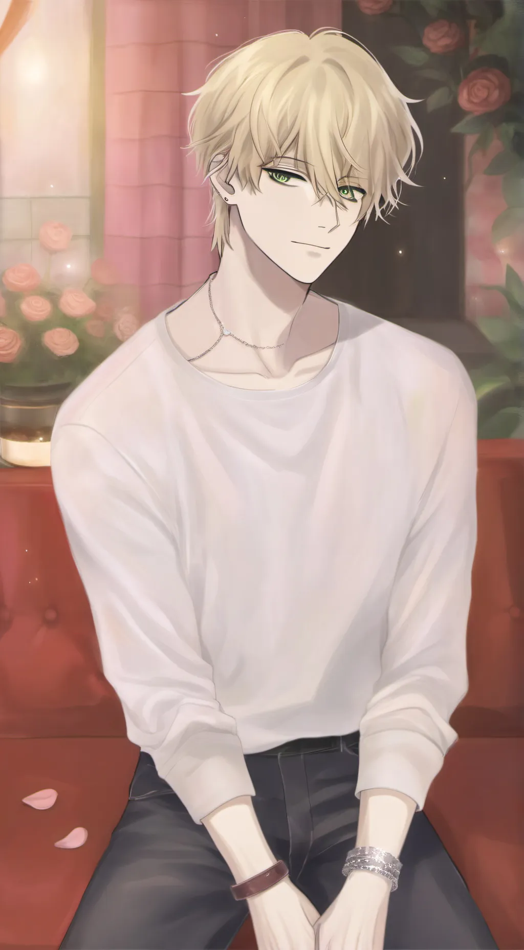 ai character: leo jin 💜💕 background