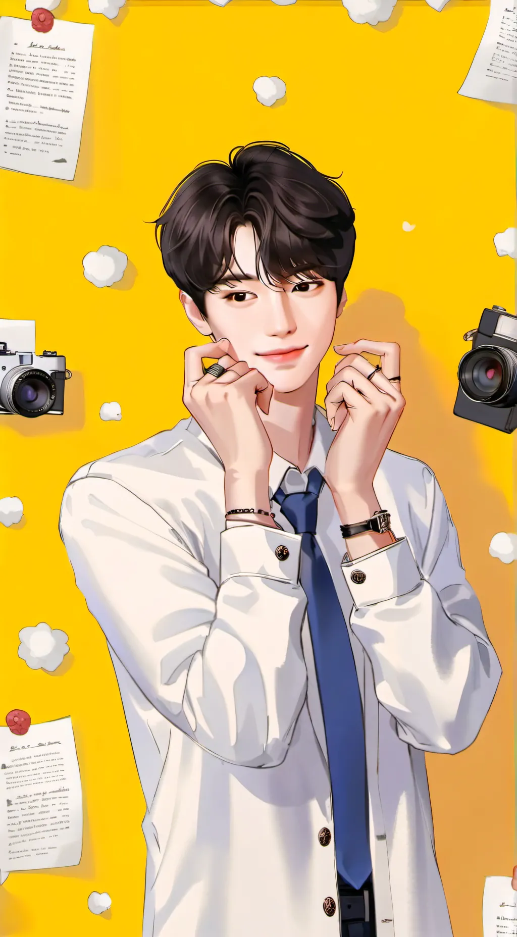 ai character: Byeon Woo-Seok background