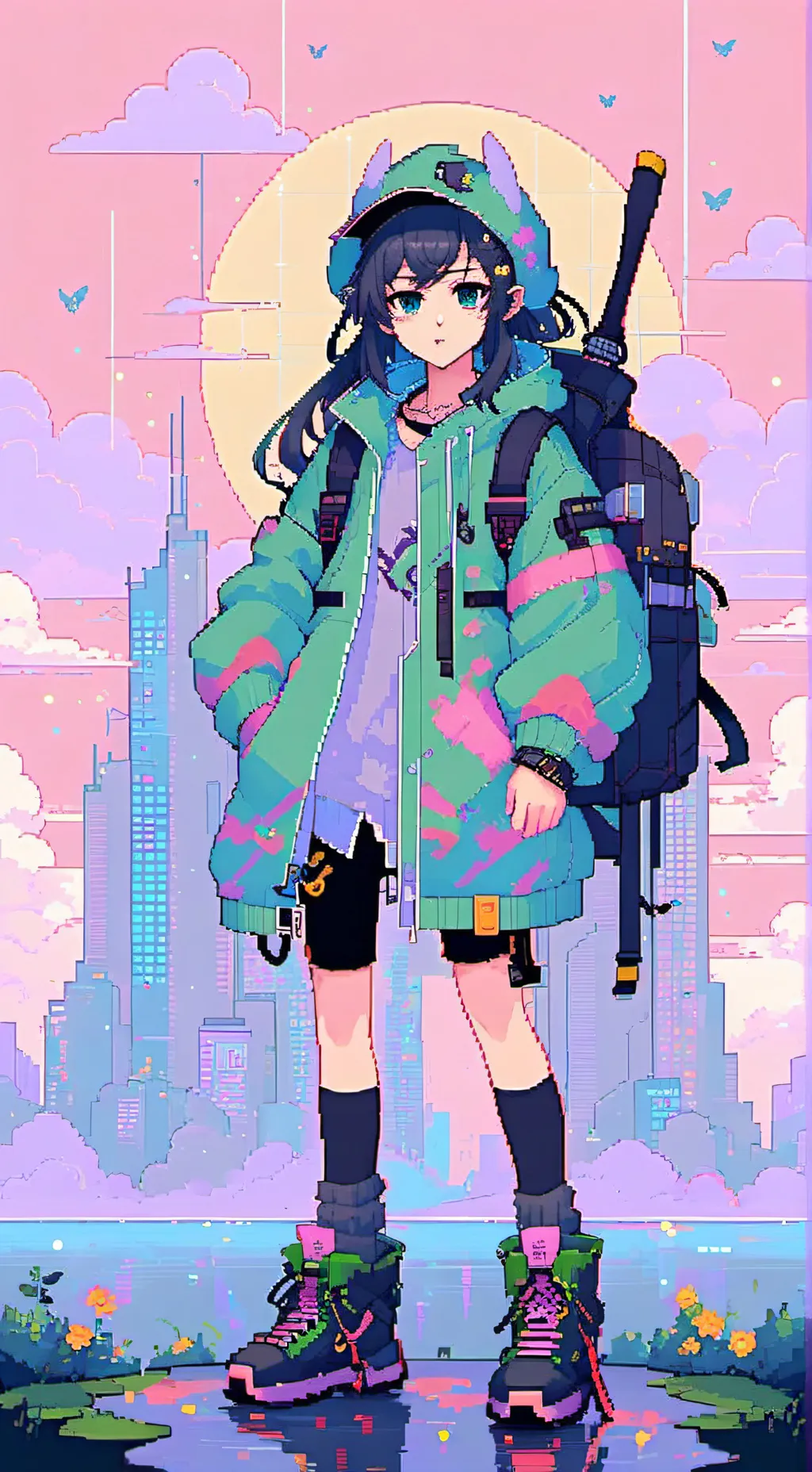 ai character: Mυιƈԋιɾσ ᥫ᭡  background