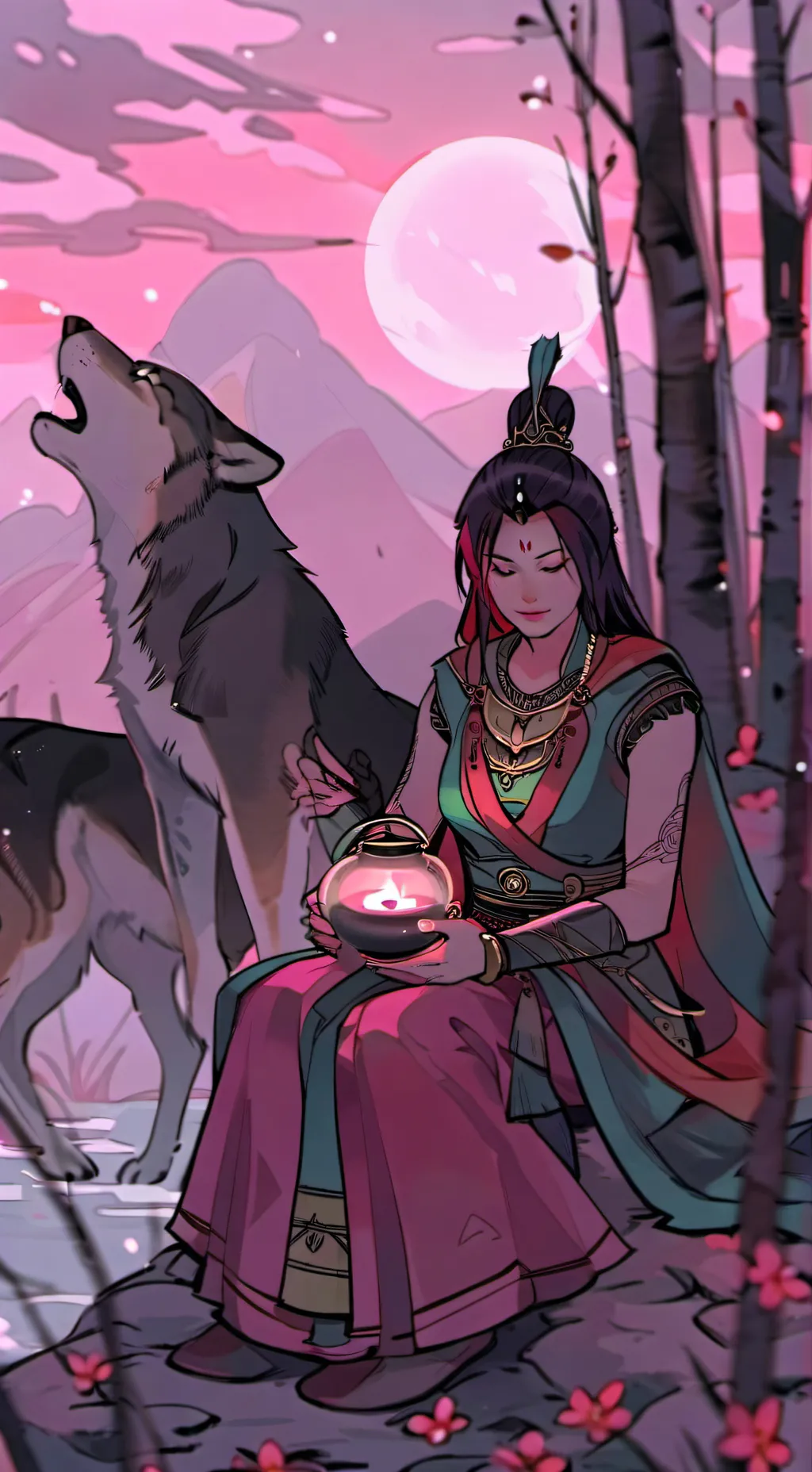 ai character: beast boy & Raven background