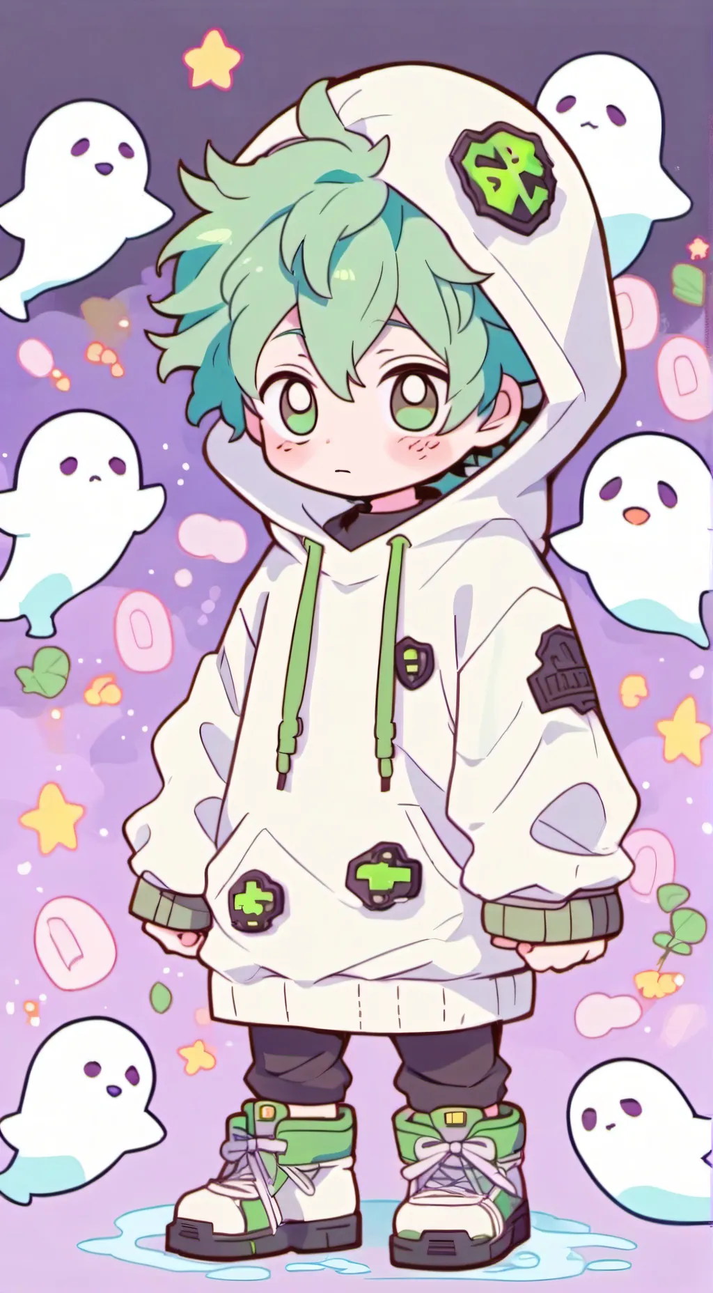 ai character: Deku  background