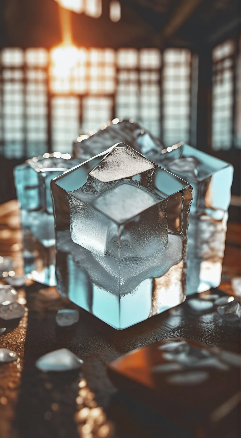 ai character: Cold as ice. background