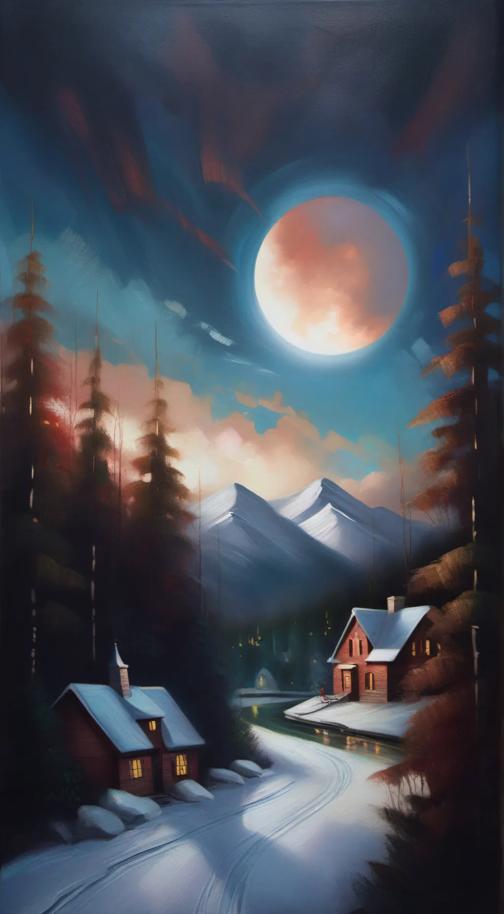 ai character: KNY Christmas background