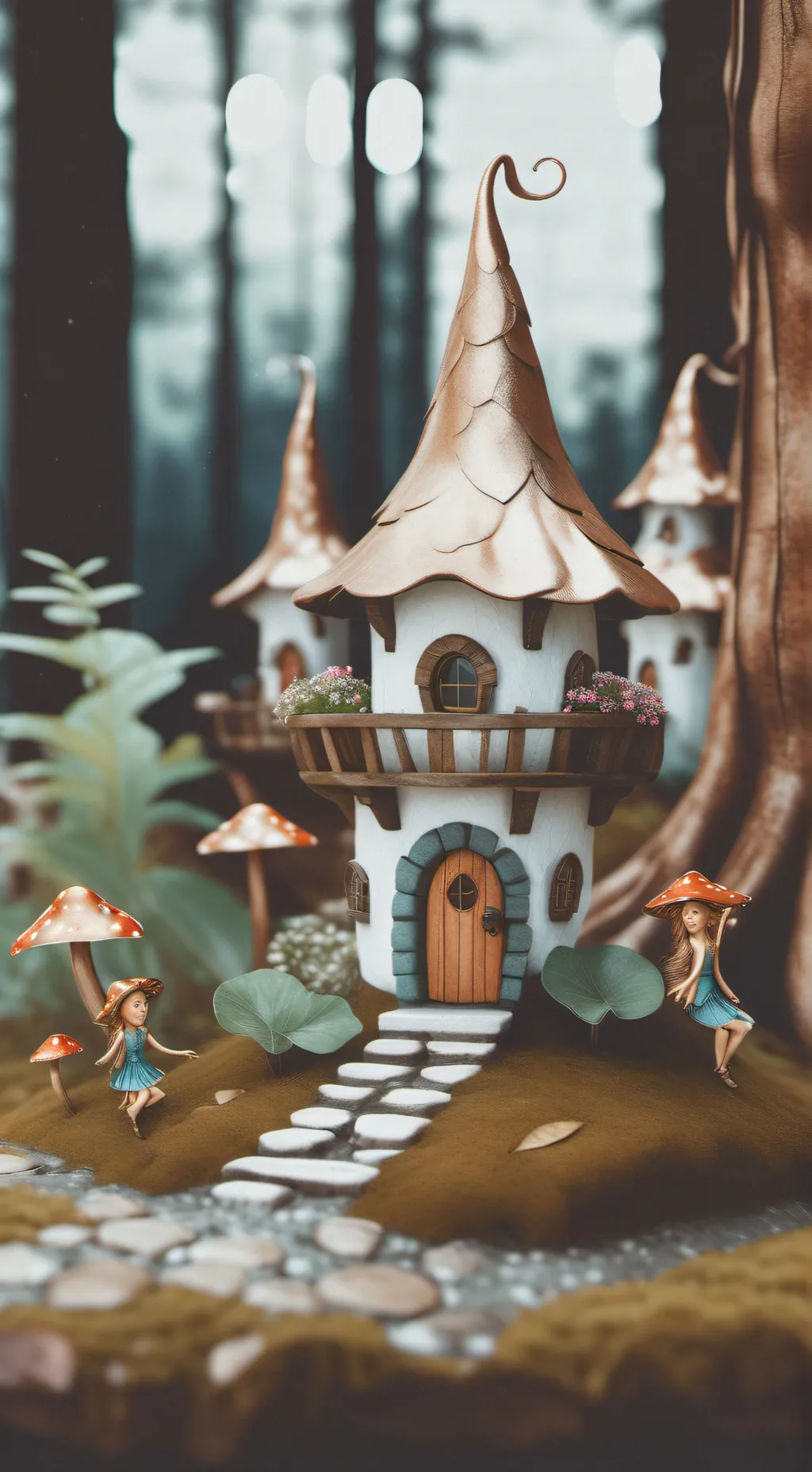 ai character: Fairy Garden background