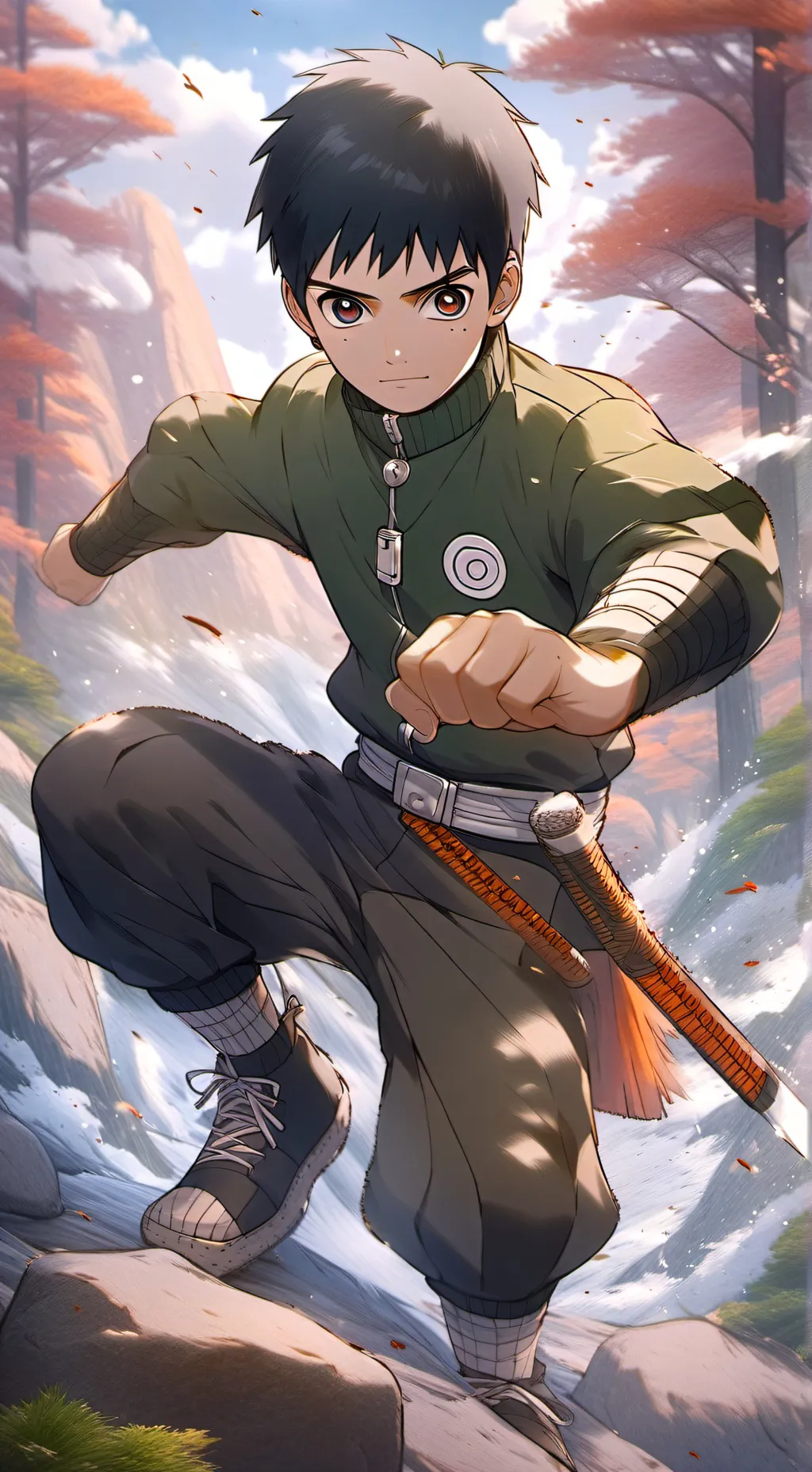 ai character: Rock lee background