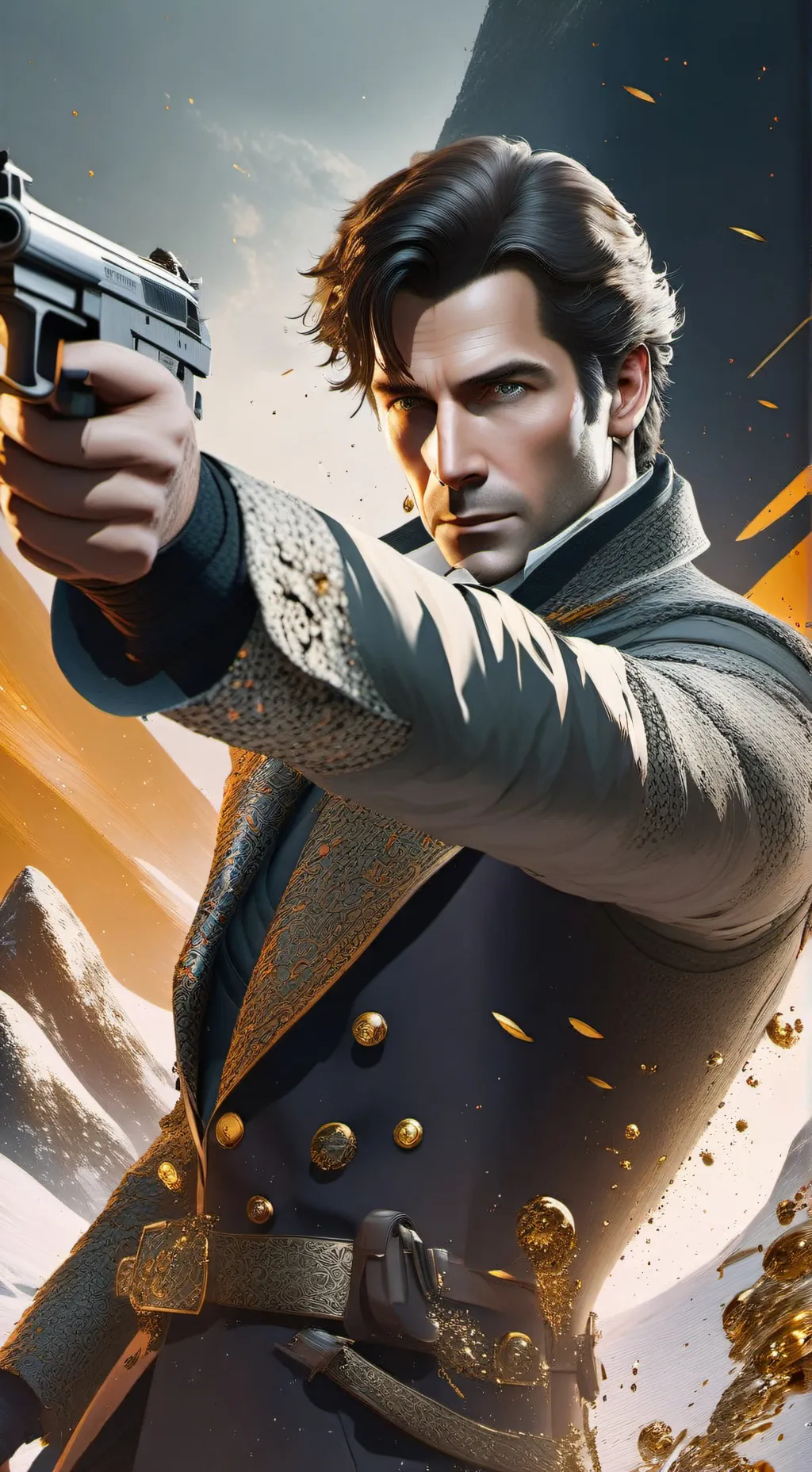 ai character: golden eye level 6 background