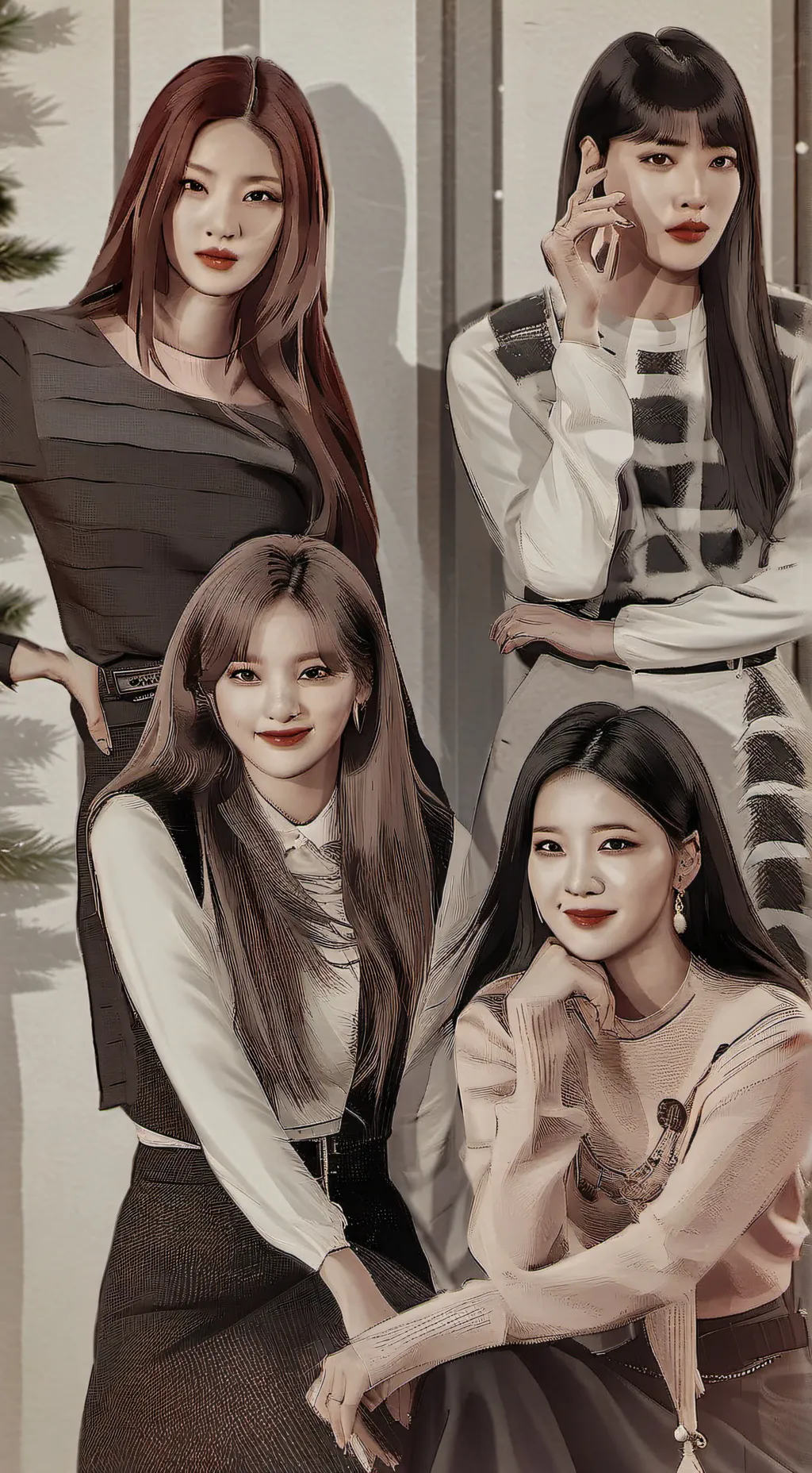 ai character: Blackpink background