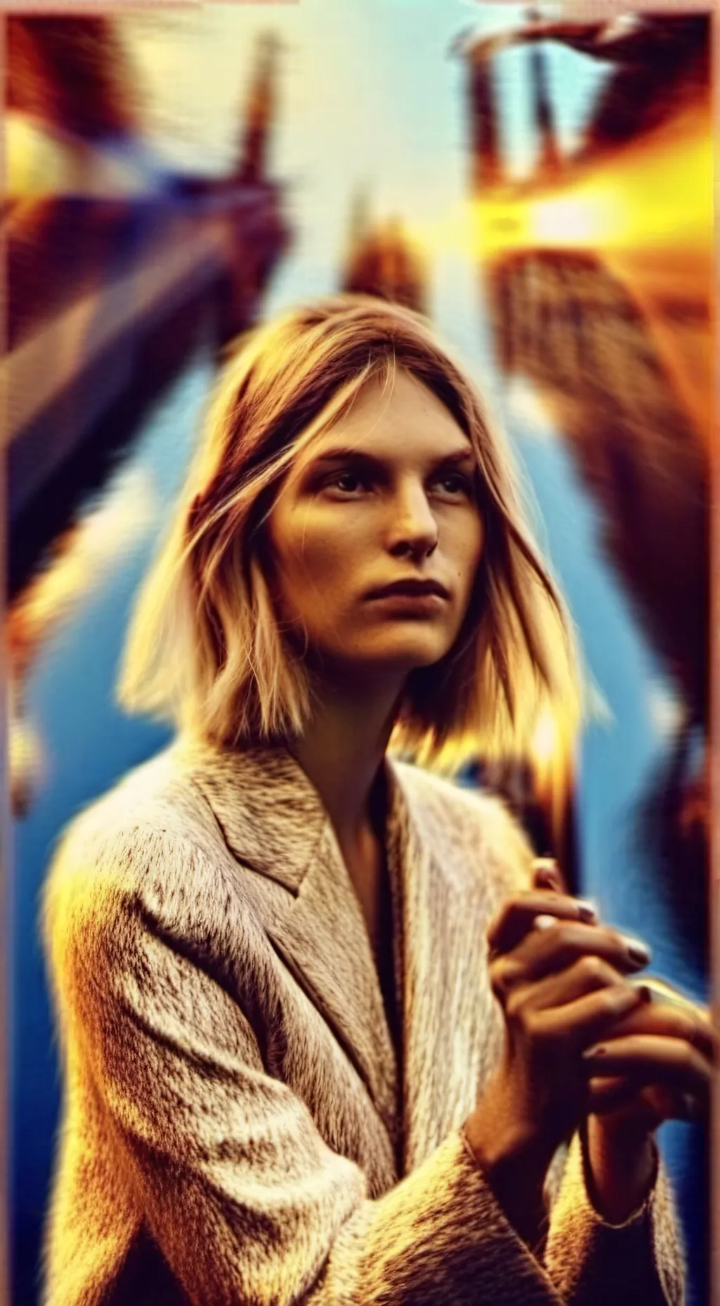 ai character: kurt cobain in kny background