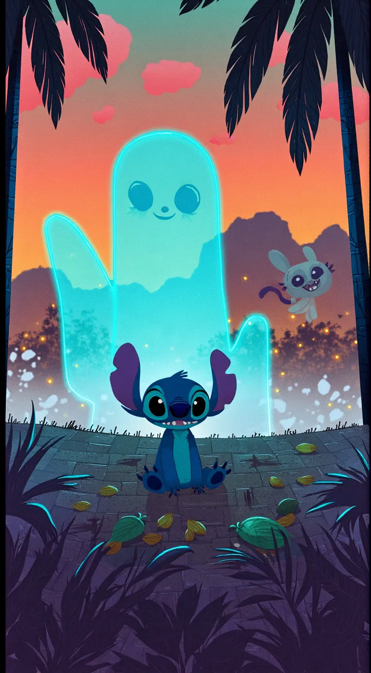 ai character: Stitch background