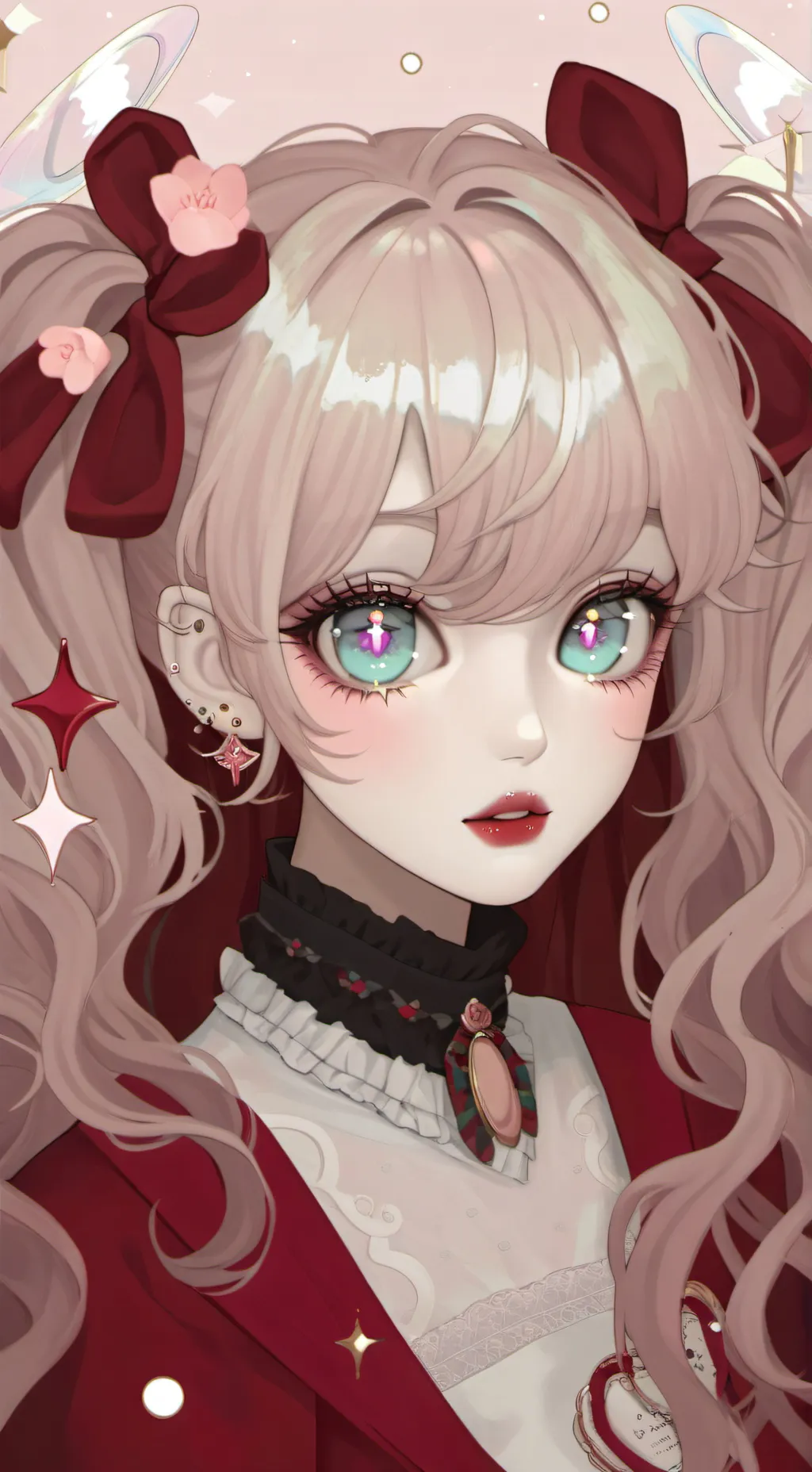 ai character: Aurora sky background