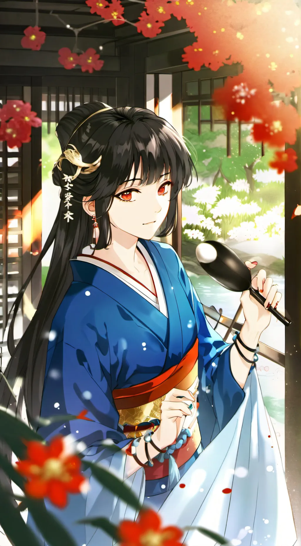 ai character: Kokushibo x Nakime background