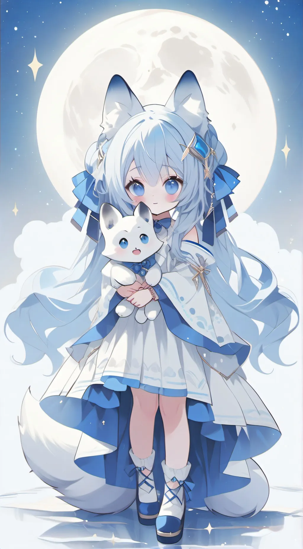 ai character: Crystal Luna background
