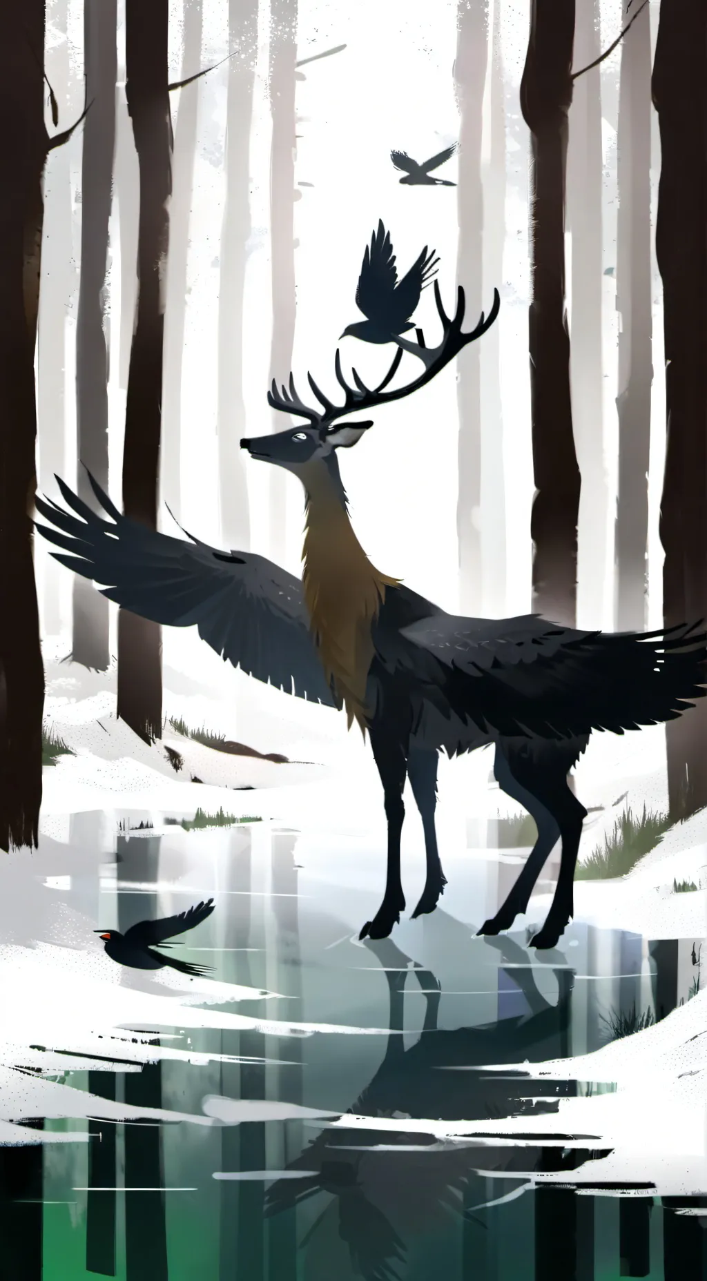 ai character: Peryton background