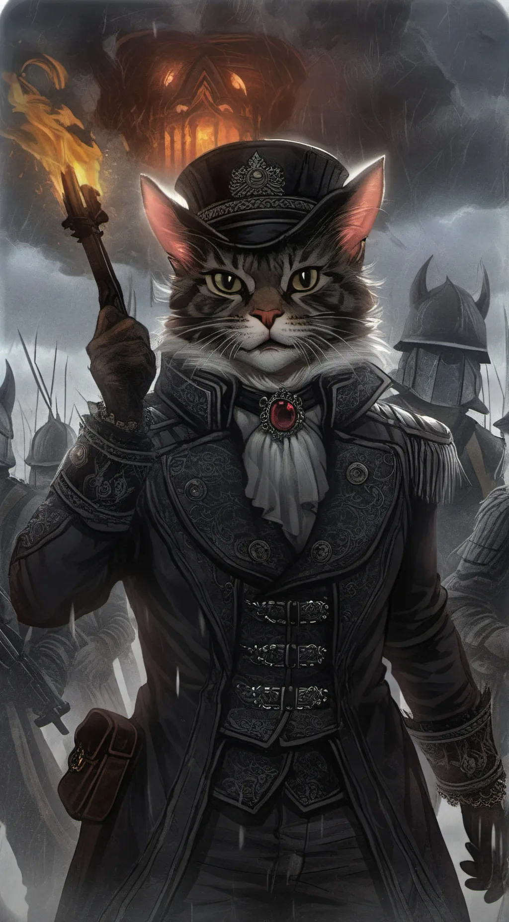 ai character: cat war!!! background