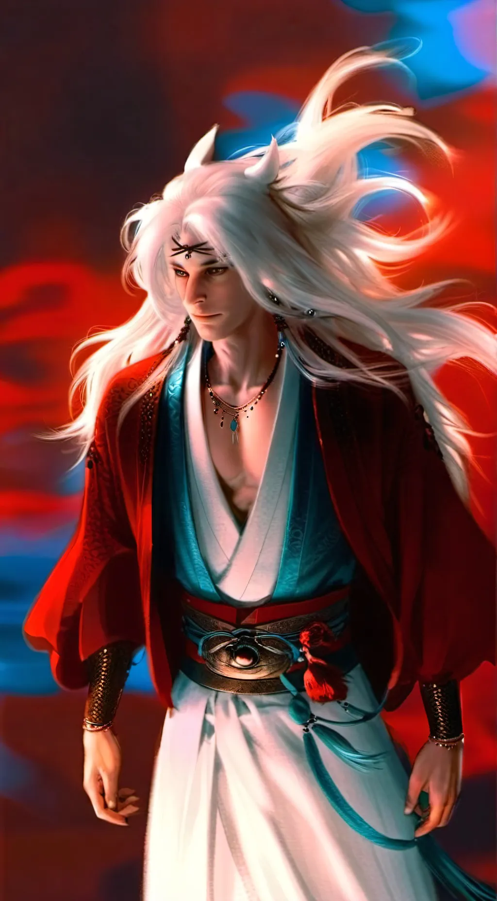 ai character: White Shadow  background