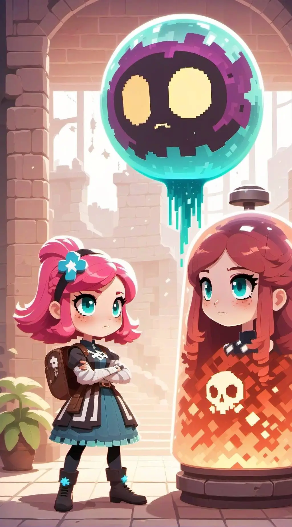 ai character: Shelly and Shelly background