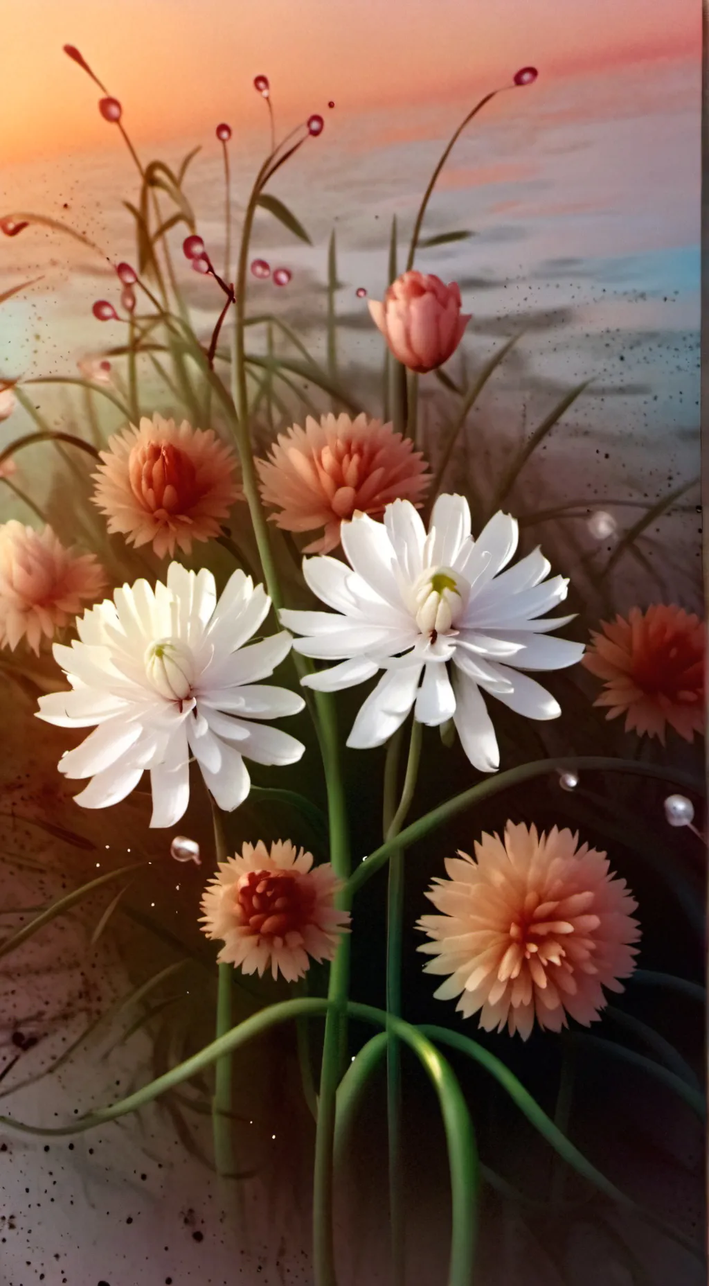 ai character: Flowers background