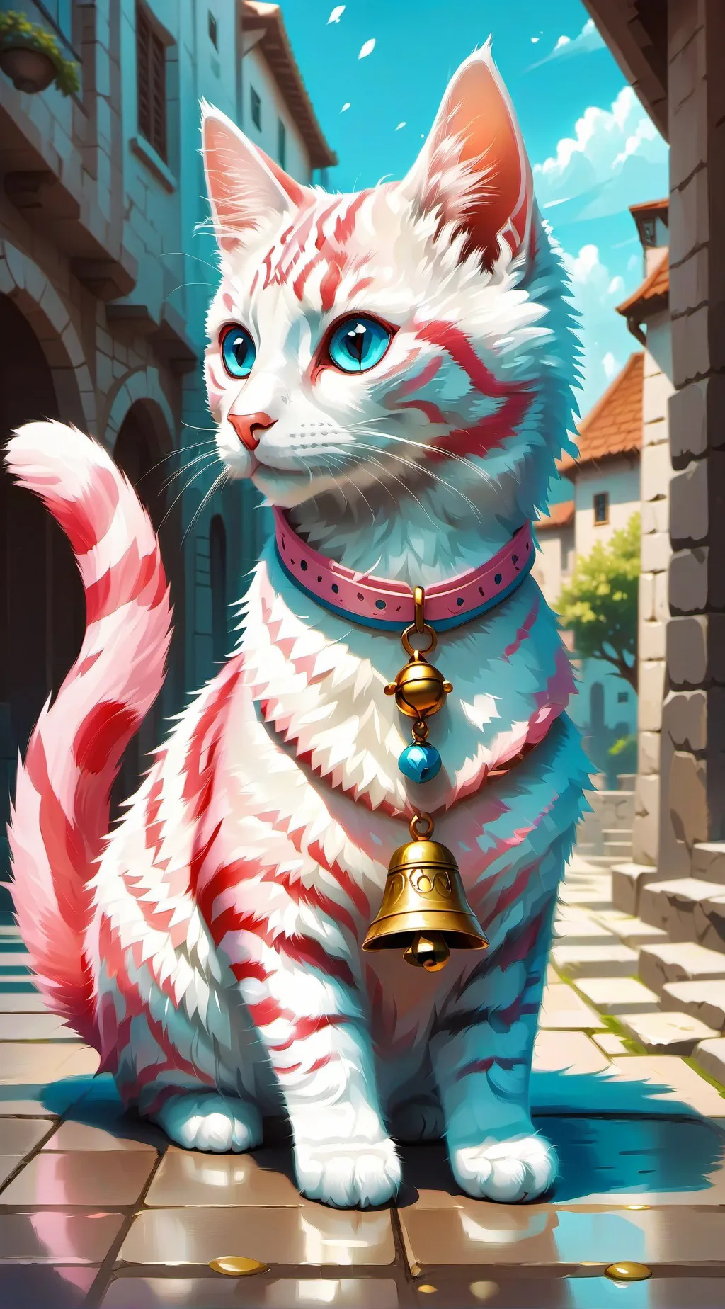 ai character: strawberry  background