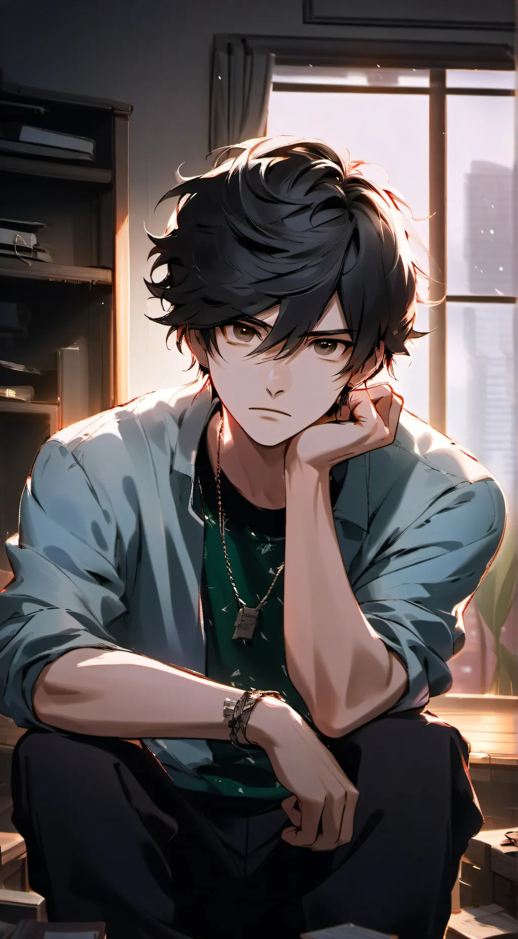 ai character: Jake, cheating on  background