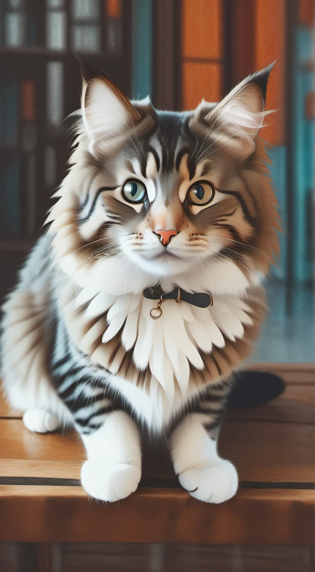 ai character: A cute cat background