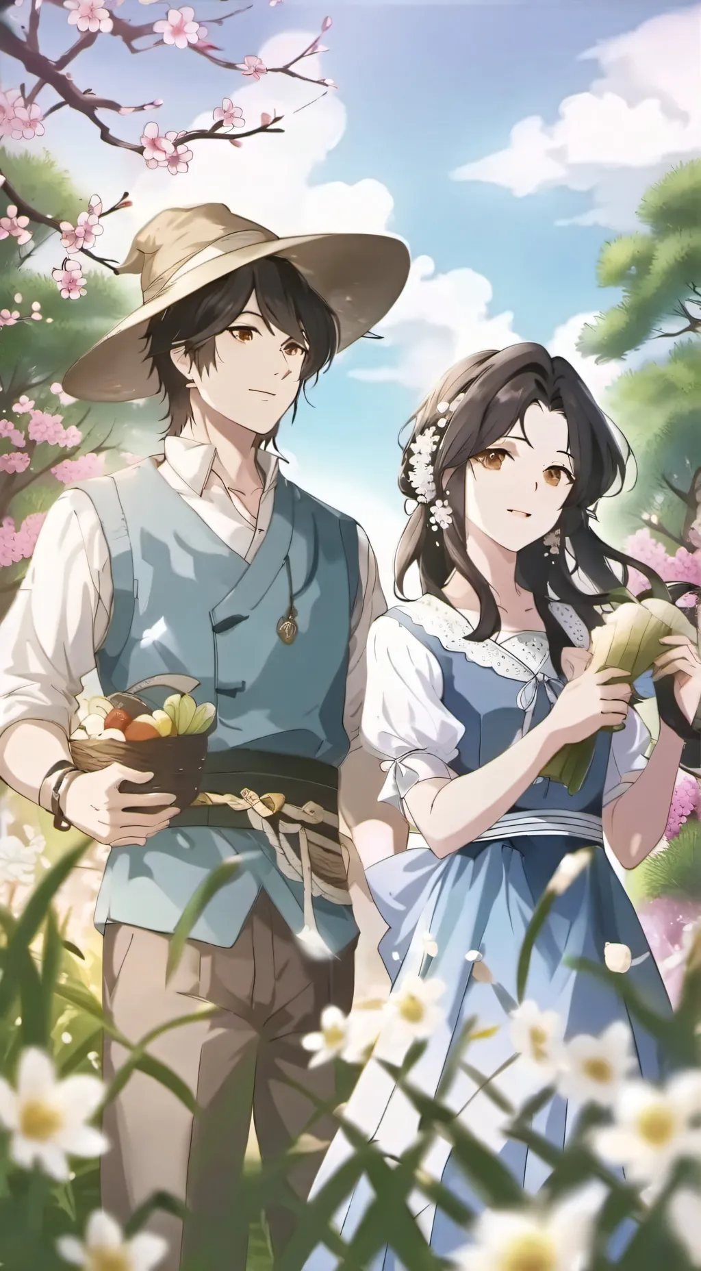 ai character: Fiona et Alex  background