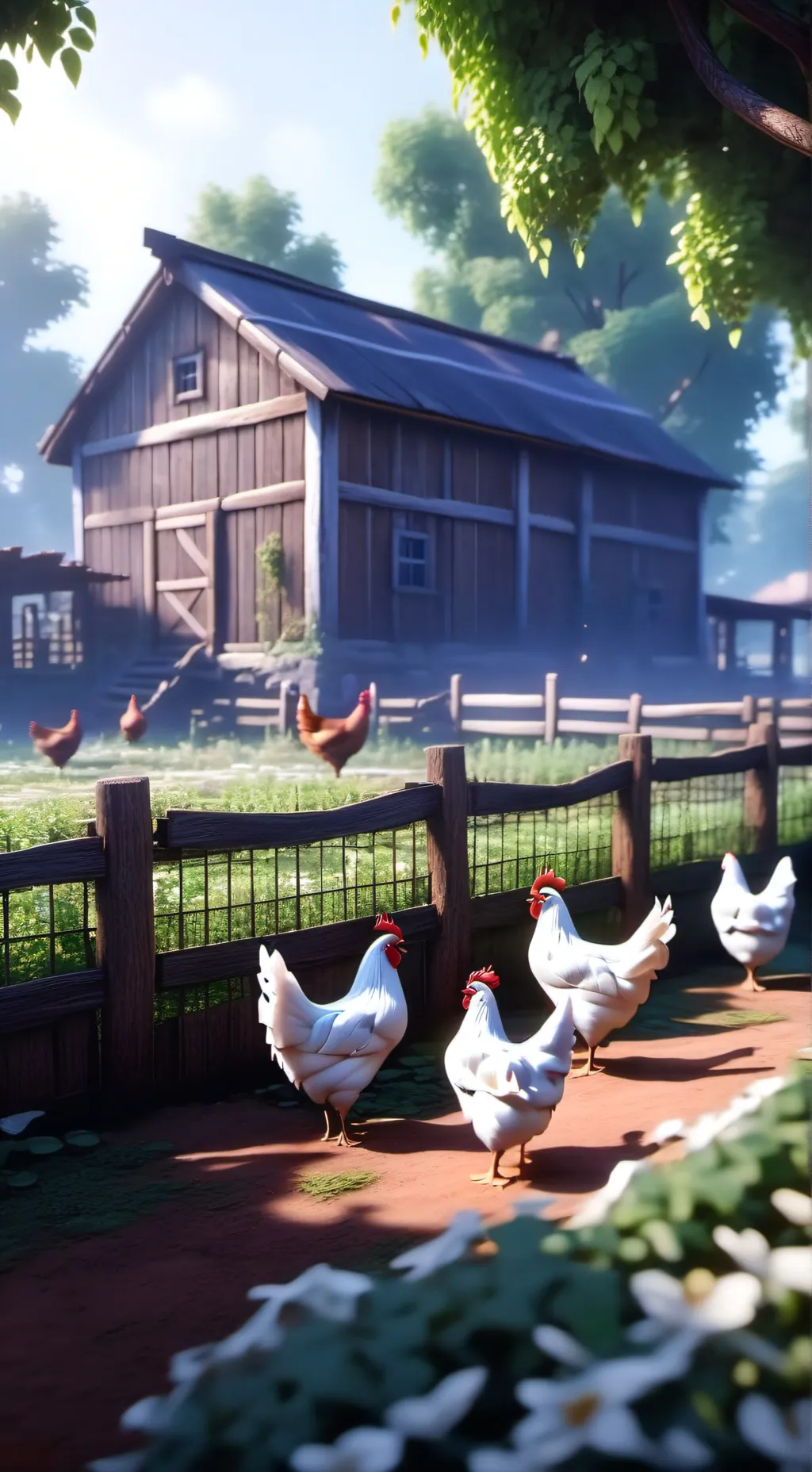 ai character: Chicken shelly!  background