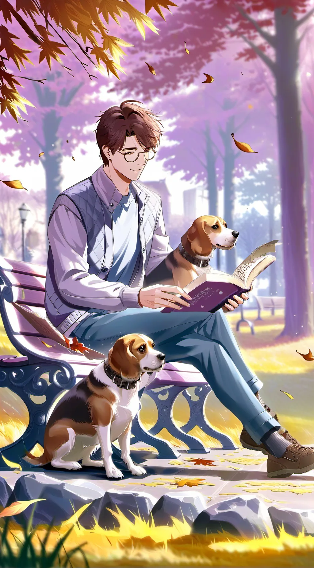 ai character: pebble background