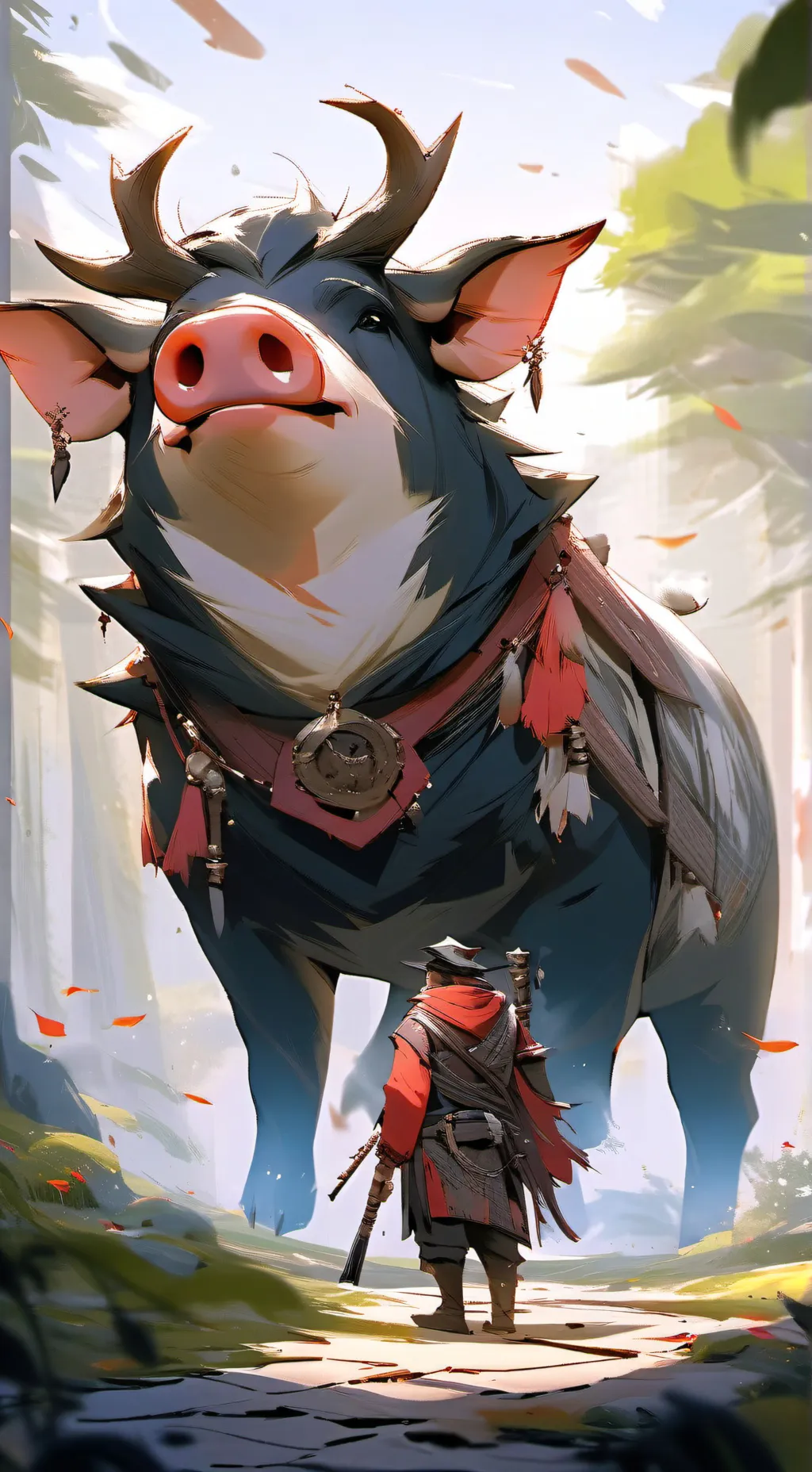 ai character: Pig background