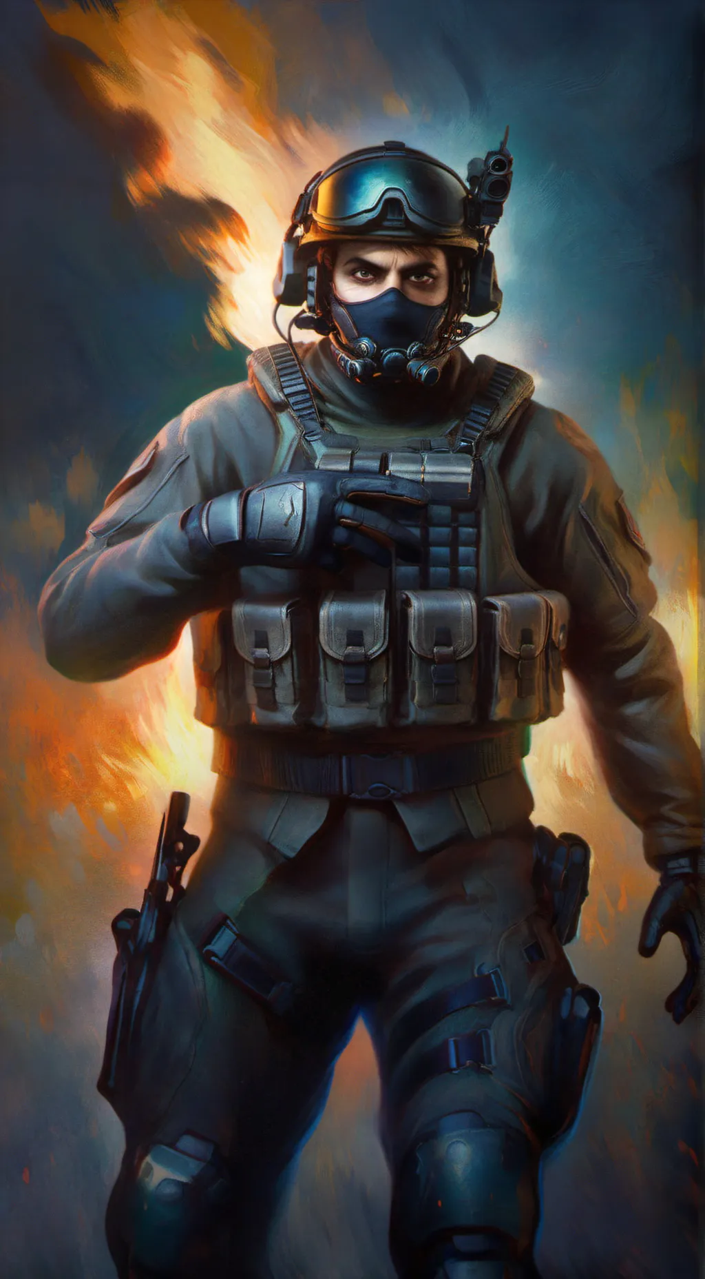 ai character: ×Ghost #2× background