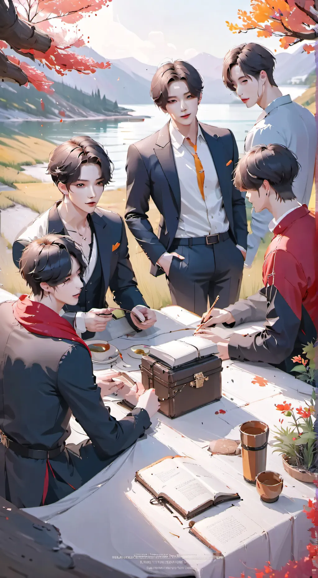 ai character: BTS  background