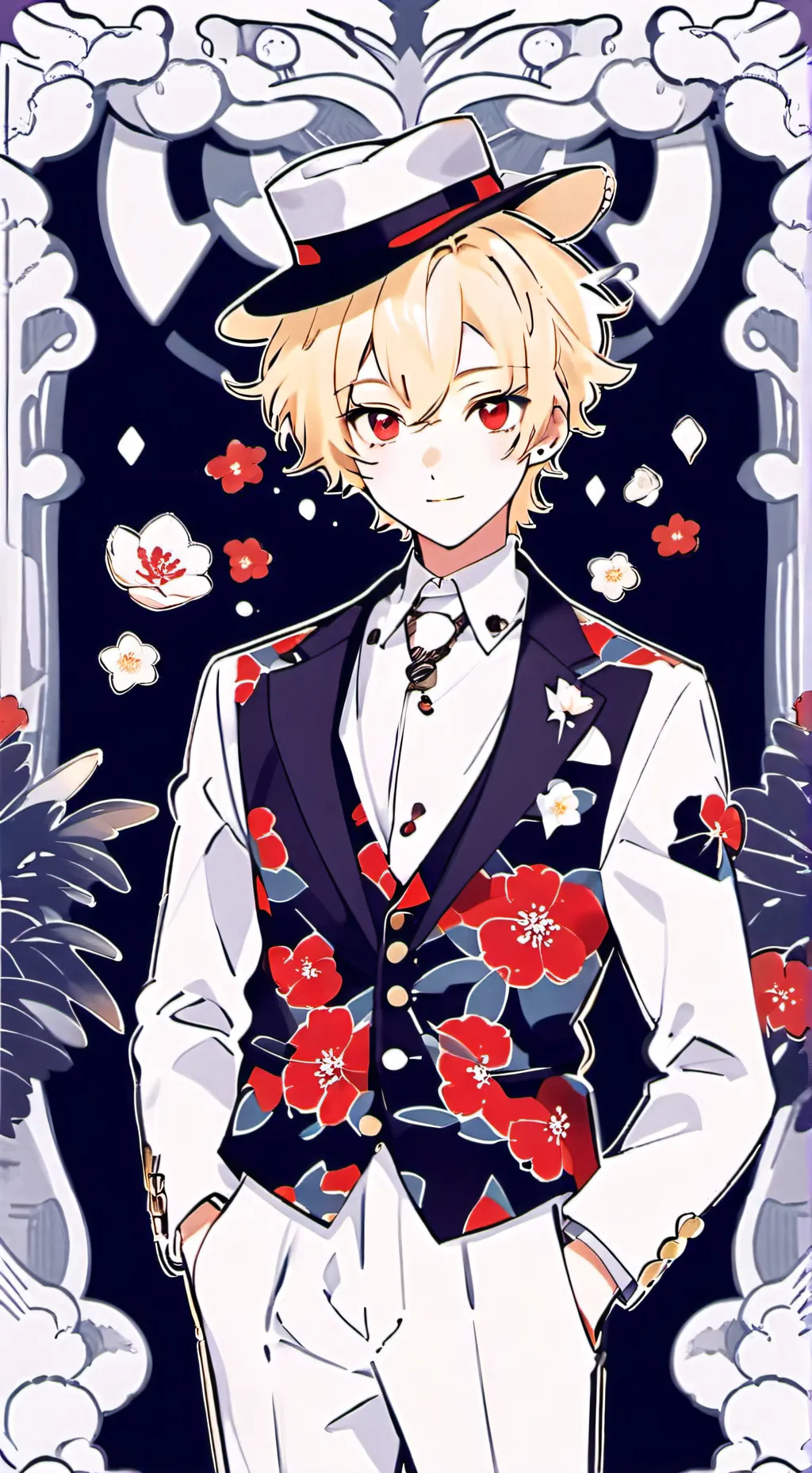 ai character: LuciferMorningstar background