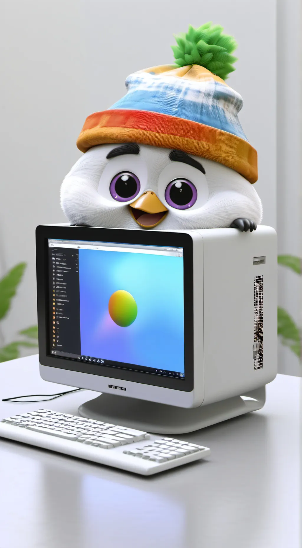 ai character: Mr fun computer  background