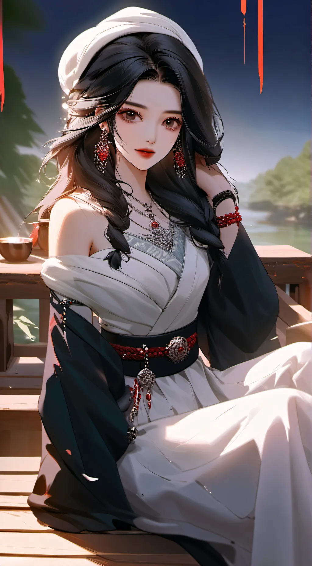 ai character: Amber background